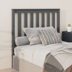 vidaXL Kopfteil Grau 106x6x101 cm Massivholz Kiefer