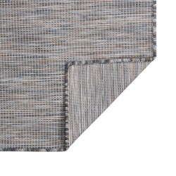 vidaXL Outdoor-Teppich Flachgewebe 80x250 cm Braun und Blau