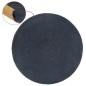 vidaXL Wendeteppich Geflochten Marineblau und Natur 90 cm Jute Rund vidaXL Wendeteppich Geflochten Marineblau und Natur 90 cm Jute Rund