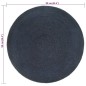 vidaXL Wendeteppich Geflochten Marineblau und Natur 90 cm Jute Rund vidaXL Wendeteppich Geflochten Marineblau und Natur 90 cm Jute Rund