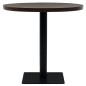 vidaXL Bistrotisch MDF und Stahl Rund 80×75 cm Dunkle Esche vidaXL Bistrotisch MDF und Stahl Rund 80×75 cm Dunkle Esche