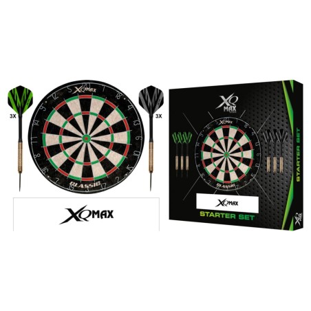 XQmax Darts 6-tlg. Dart-Set für Anfänger 18 g Messing und Stahl