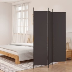  vidaXL 3-tlg. Paravent Braun 150x200 cm Stoff