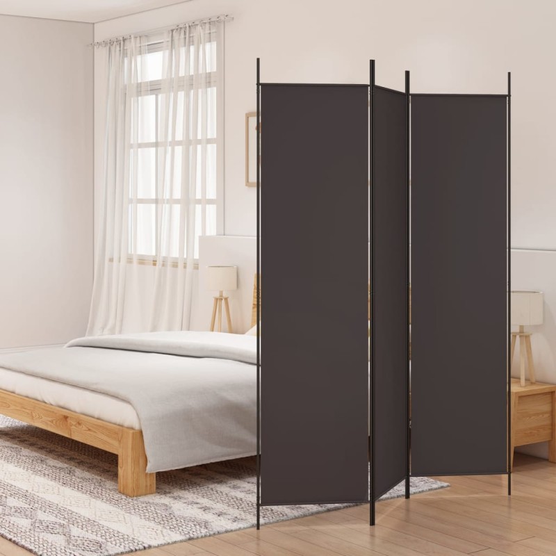 vidaXL 3-tlg. Paravent Braun 150x200 cm Stoff vidaXL 3-tlg. Paravent Braun 150x200 cm Stoff