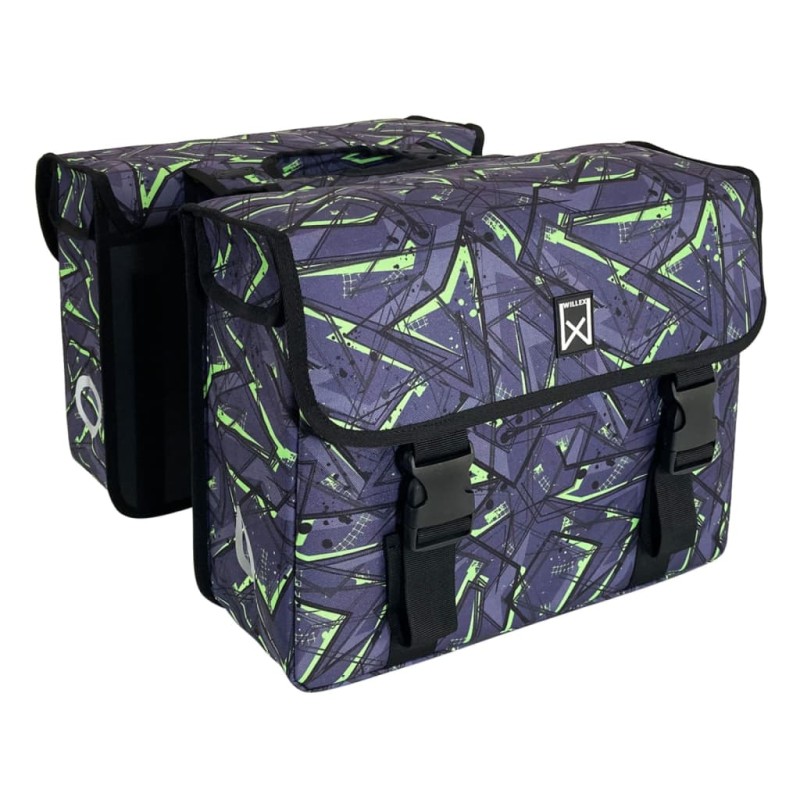 Willex Fahrradtaschen Eco 34 L Grün und Lila Willex Fahrradtaschen Eco 34 L Grün und Lila