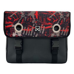 Willex Fahrradtaschen Fire 30 L Tarpaulin Rot und Schwarz