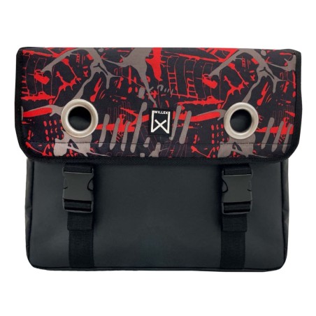 Willex Fahrradtaschen Fire 30 L Tarpaulin Rot und Schwarz