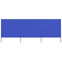 vidaXL 3-teiliges Windschutzgewebe 400 x 80 cm Azurblau
