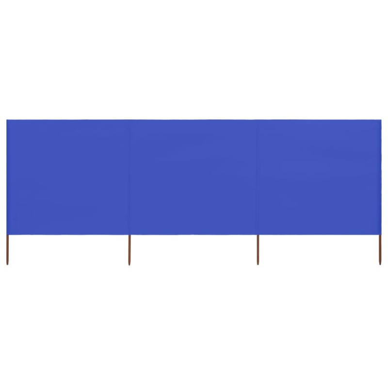 vidaXL 3-teiliges Windschutzgewebe 400 x 80 cm Azurblau vidaXL 3-teiliges Windschutzgewebe 400 x 80 cm Azurblau