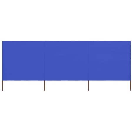 vidaXL 3-teiliges Windschutzgewebe 400 x 120 cm Azurblau