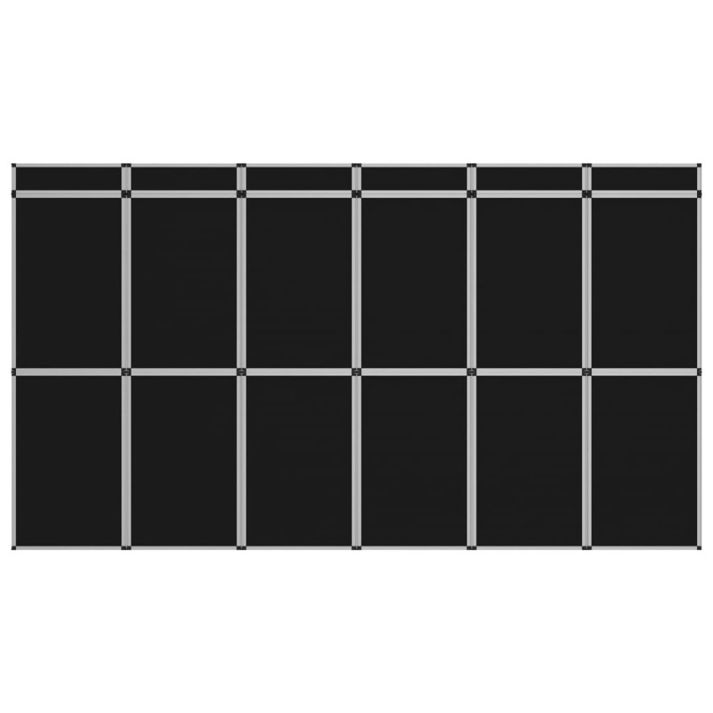 vidaXL 18-Panel Messewand Faltdisplay 362×200 cm Schwarz vidaXL 18-Panel Messewand Faltdisplay 362×200 cm Schwarz