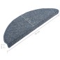 vidaXL Treppenmatten 15 Stk. Blau 65x21x4 cm vidaXL Treppenmatten 15 Stk. Blau 65x21x4 cm