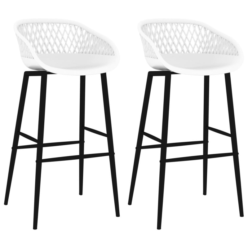 vidaXL Barhocker 2 Stk. Weiß vidaXL Barhocker 2 Stk. Weiß