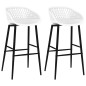 vidaXL Barhocker 2 Stk. Weiß vidaXL Barhocker 2 Stk. Weiß
