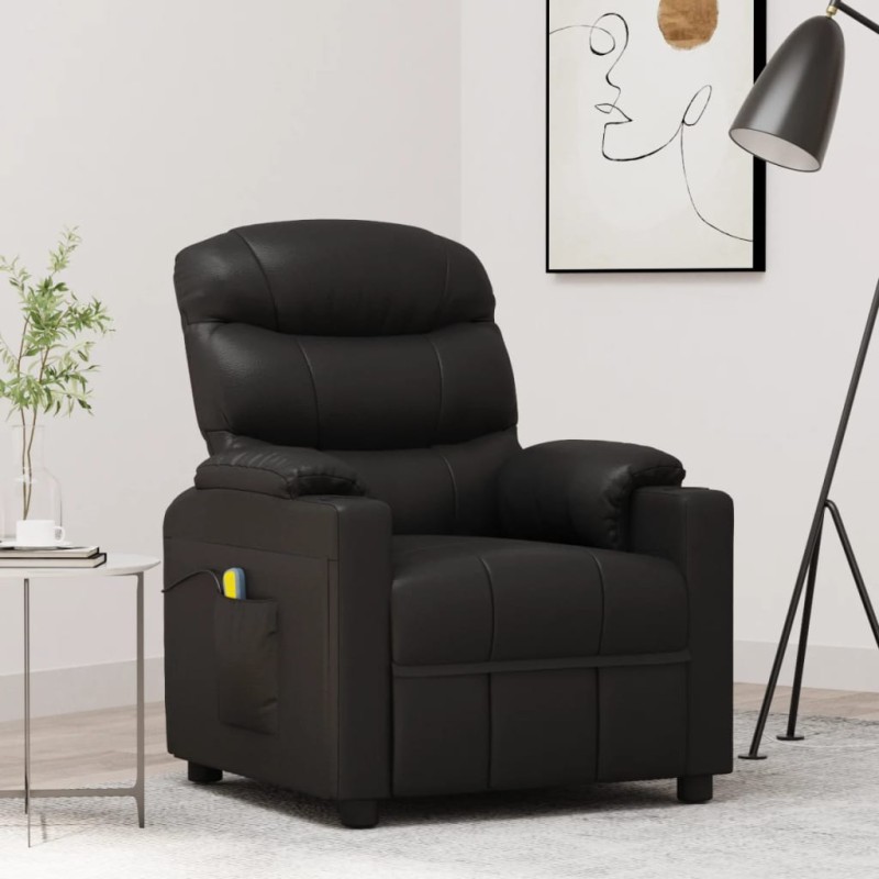 Massagesessel Schwarz Kunstleder Massagesessel Schwarz Kunstleder