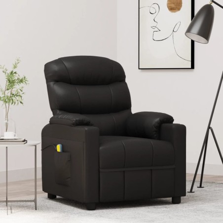 Massagesessel Schwarz Kunstleder