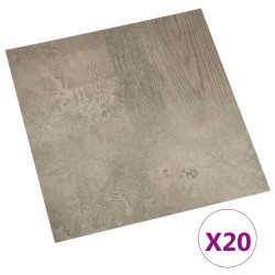 vidaXL PVC-Fliesen Selbstklebend 20 Stk. 1,86 m² Grau