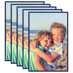 vidaXL Bilderrahmen Collage 5 Stk. für Wand Tisch Blau 28x35 cm MDF