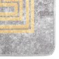 vidaXL Teppich Waschbar 80x150 cm Grau Rutschfest vidaXL Teppich Waschbar 80x150 cm Grau Rutschfest