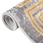 vidaXL Teppich Waschbar 80x150 cm Grau Rutschfest vidaXL Teppich Waschbar 80x150 cm Grau Rutschfest