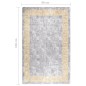 vidaXL Teppich Waschbar 80x150 cm Grau Rutschfest vidaXL Teppich Waschbar 80x150 cm Grau Rutschfest