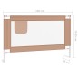 vidaXL Kleinkind-Bettschutzgitter Taupe 120x25 cm Stoff vidaXL Kleinkind-Bettschutzgitter Taupe 120x25 cm Stoff