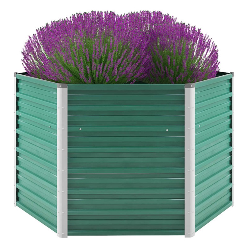 vidaXL Garten-Hochbeet Verzinkter Stahl 129x129x77 cm Grün vidaXL Garten-Hochbeet Verzinkter Stahl 129x129x77 cm Grün