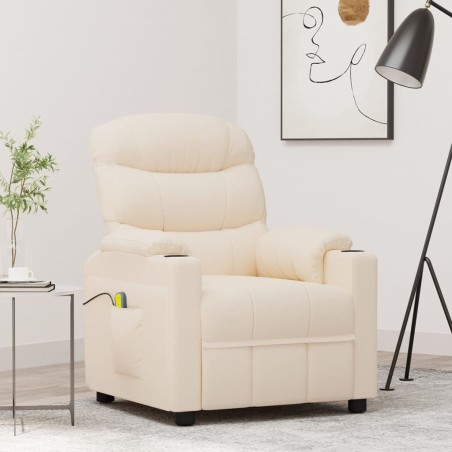 Massagesessel Creme Stoff