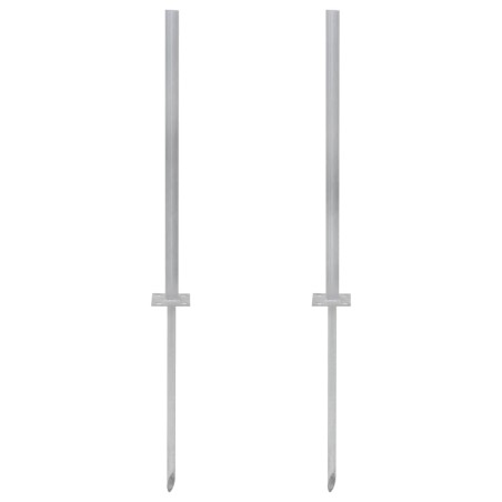 vidaXL Ersatz-Stahlfüße 2 Stk. 115 cm Silbern