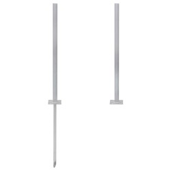 vidaXL Ersatz-Stahlfüße 2 Stk. 115 cm Silbern