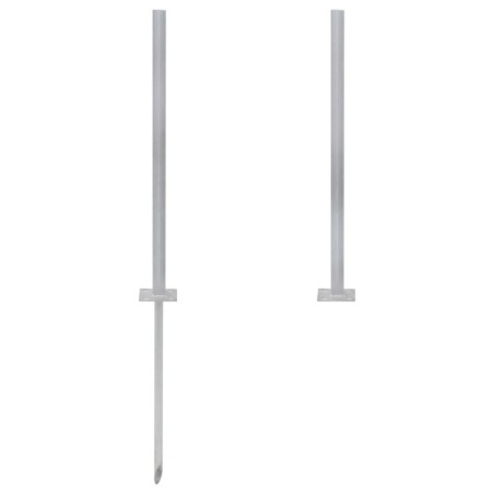 vidaXL Ersatz-Stahlfüße 2 Stk. 115 cm Silbern