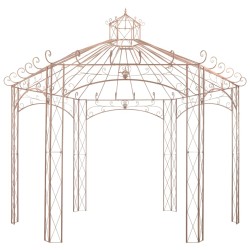 vidaXL Gartenpavillon Antikbraun 4 m Eisen 