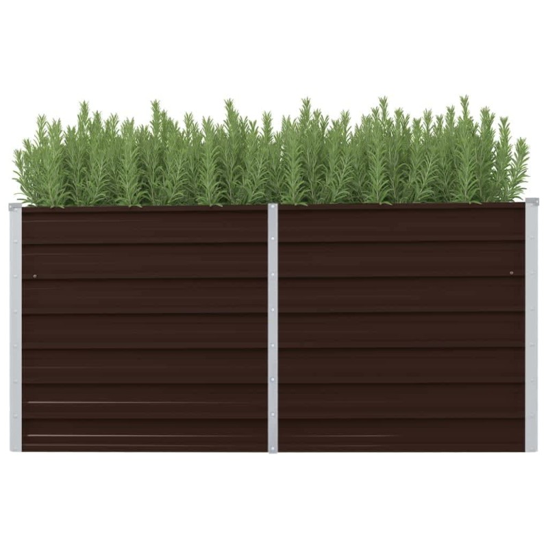 vidaXL Garten-Hochbeet Braun 160 x 40 x 77 cm Verzinkter Stahl vidaXL Garten-Hochbeet Braun 160 x 40 x 77 cm Verzinkter Stahl