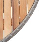 vidaXL Gartentisch Grau 115x74 cm Poly Rattan und Massivholz Akazie vidaXL Gartentisch Grau 115x74 cm Poly Rattan und Massivholz Akazie