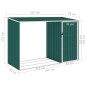 vidaXL Garten Brennholzlager Grün 245x98x159 cm Verzinkter Stahl vidaXL Garten Brennholzlager Grün 245x98x159 cm Verzinkter Stahl