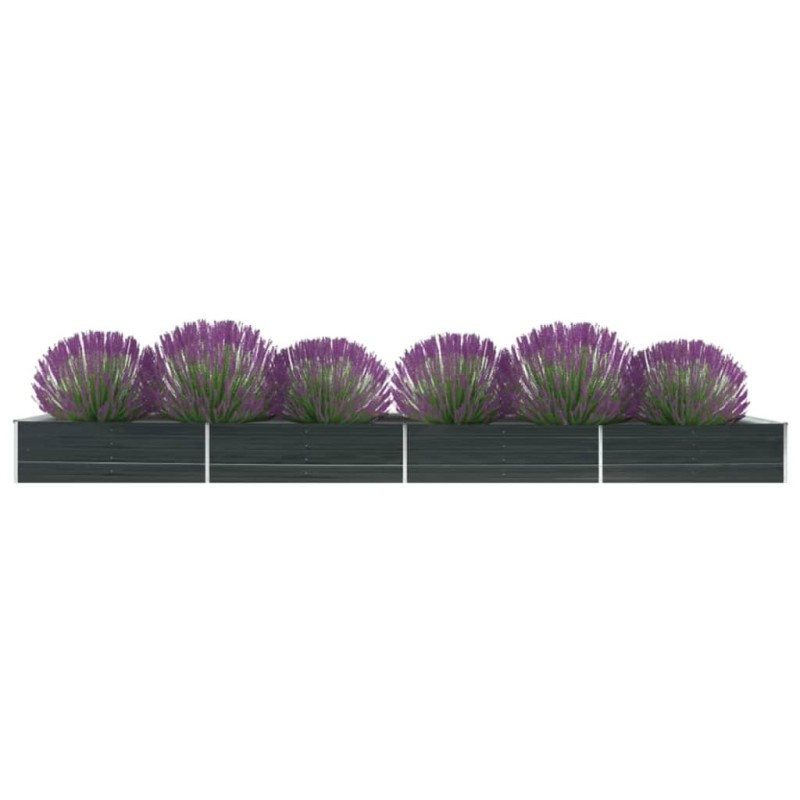 vidaXL Garten-Hochbeet Verzinkter Stahl 600x80x45 cm Anthrazit vidaXL Garten-Hochbeet Verzinkter Stahl 600x80x45 cm Anthrazit