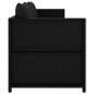 vidaXL 3-tlg. Garten-Lounge-Set mit Auflagen Poly Rattan Schwarz vidaXL 3-tlg. Garten-Lounge-Set mit Auflagen Poly Rattan Schwarz