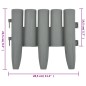 vidaXL Rasenkanten 36 Stk. Grau 10 m PP vidaXL Rasenkanten 36 Stk. Grau 10 m PP