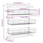 vidaXL 3-stufiger Küchen-Drahtkorb Ausziehbar Silbern 47x25x56 cm vidaXL 3-stufiger Küchen-Drahtkorb Ausziehbar Silbern 47x25x56 cm