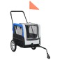 vidaXL 2-in-1 Tier-Fahrradanhänger und Jogger Grau und Blau vidaXL 2-in-1 Tier-Fahrradanhänger und Jogger Grau und Blau