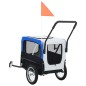 vidaXL 2-in-1 Tier-Fahrradanhänger und Jogger Grau und Blau vidaXL 2-in-1 Tier-Fahrradanhänger und Jogger Grau und Blau