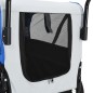 vidaXL 2-in-1 Tier-Fahrradanhänger und Jogger Grau und Blau vidaXL 2-in-1 Tier-Fahrradanhänger und Jogger Grau und Blau