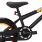 vidaXL Kinderfahrrad mit Frontgepäckträger 14 Zoll Schwarz und Orange vidaXL Kinderfahrrad mit Frontgepäckträger 14 Zoll Schwarz und Orange