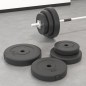vidaXL Hantelscheiben 6 Stk. 30 kg Zement vidaXL Hantelscheiben 6 Stk. 30 kg Zement