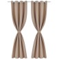 vidaXL Verdunkelungsvorhänge 2 Stk. mit Metallösen 135 x 175 cm Creme vidaXL Verdunkelungsvorhänge 2 Stk. mit Metallösen 135 x 175 cm Creme