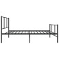 vidaXL Bettgestell mit Kopf- und Fußteil Metall Schwarz 100x200 cm vidaXL Bettgestell mit Kopf- und Fußteil Metall Schwarz 100x200 cm