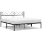 vidaXL Bettgestell mit Kopfteil Metall Schwarz 140x200 cm vidaXL Bettgestell mit Kopfteil Metall Schwarz 140x200 cm