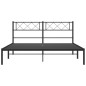 vidaXL Bettgestell mit Kopfteil Metall Schwarz 140x200 cm vidaXL Bettgestell mit Kopfteil Metall Schwarz 140x200 cm