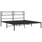 vidaXL Bettgestell mit Kopfteil Metall Schwarz 140x200 cm vidaXL Bettgestell mit Kopfteil Metall Schwarz 140x200 cm