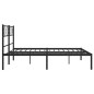 vidaXL Bettgestell mit Kopfteil Metall Schwarz 140x200 cm vidaXL Bettgestell mit Kopfteil Metall Schwarz 140x200 cm